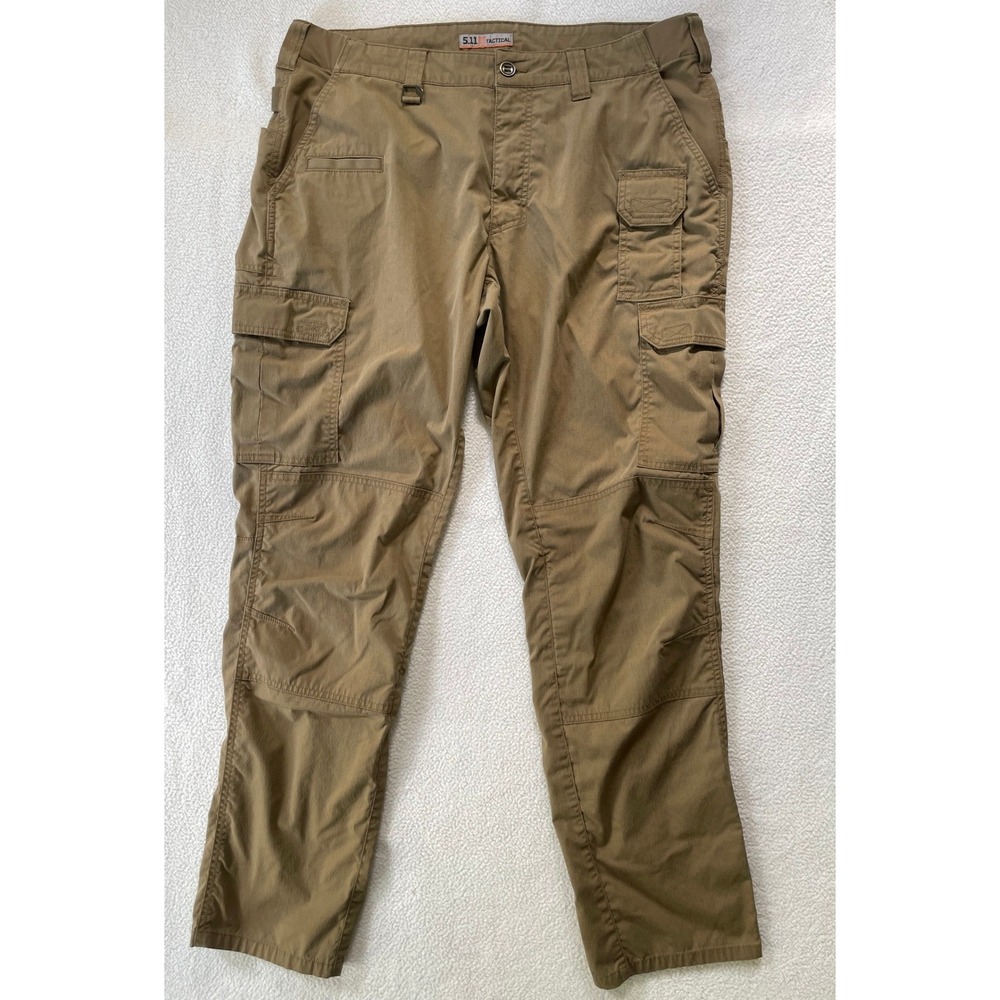 5.11 Tactical Mens 38x34 Stryke Cargo Pants Brown Ripstop Flex-Tac 74512-134